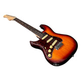 Sire Guitars S3L SSS/TS Linkshandige elektrische gitaar S-stijl tobacco sunburst