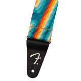 Fender 990637212 Retro geribbelde poly gitaarband, regenboog ontwerp