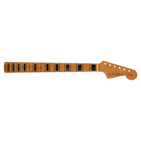 Fender 992202920 roasted maple Jazzmaster neck, block inlay, 22 medium jumbo frets, 9.5" radius maple fretboard, MIM