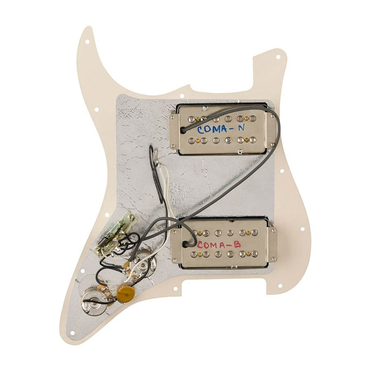 Fender 992393000 Pre-Wired Strat Pickguard Michael Landau HH, custom Wide-Range humbuckers 11, screw holes, tortoise