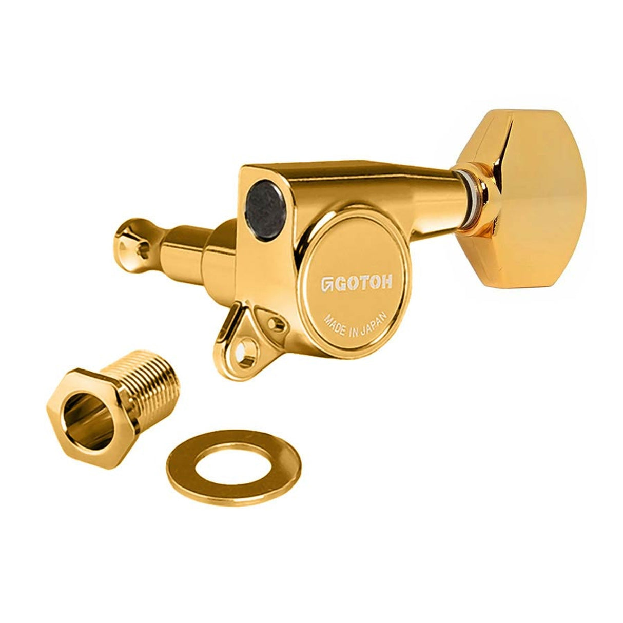 Gotoh SG-381-07-G machine heads for guitar, 3x left+3x right, ratio 1:16, mini 07-style button, gold