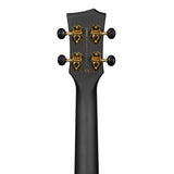 Cascha HH 2258E Semi akoestische Zwarte Carbon Fiber concert ukulele met softcase