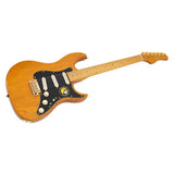 Sire Guitars S10 SSS/NT Swamp ash elektrische gitaar S-stijl, naturel bruin, inclusief koffer