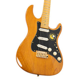 Sire Guitars S10 SSS/NT Swamp ash elektrische gitaar S-stijl, naturel bruin, inclusief koffer