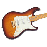 Sire Guitars S10 SSS/TS Swamp ash elektrische gitaar S-stijl, tobacco sunburst, inclusief koffer