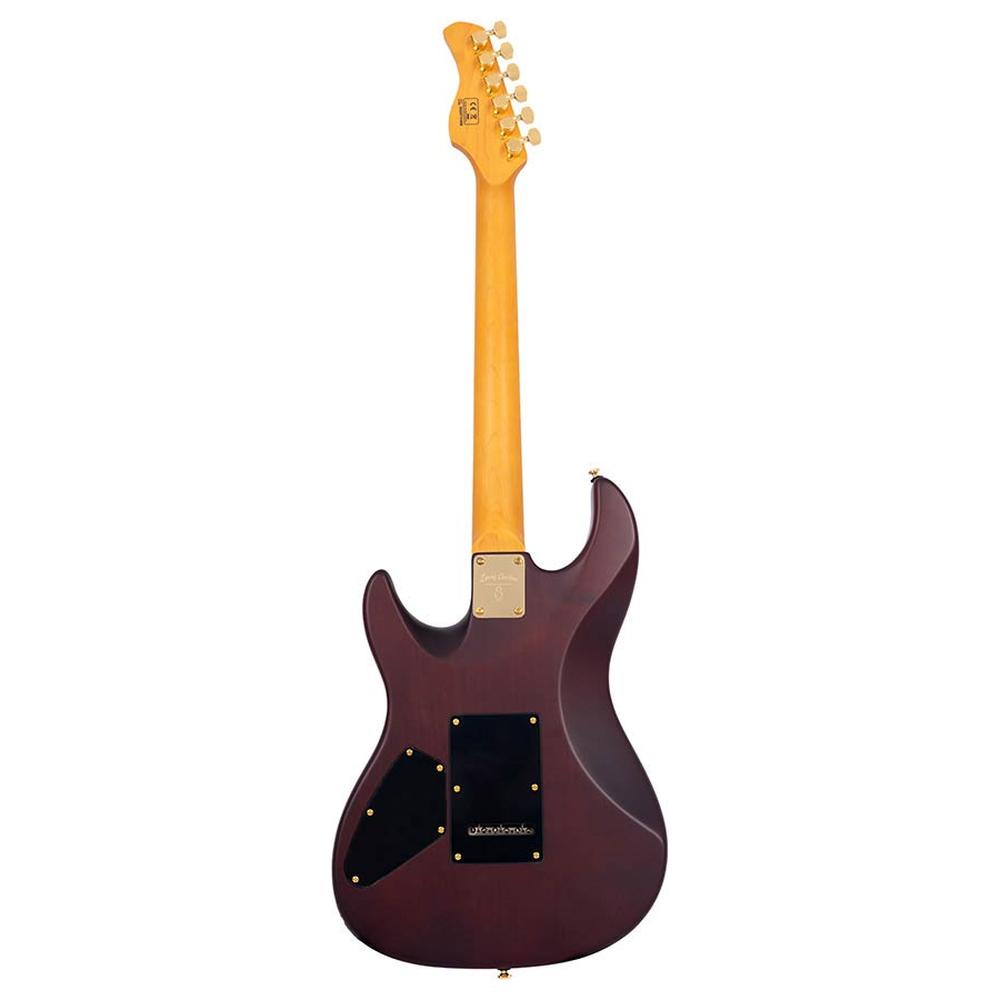 Sire Guitars S10 HSS/NB Swamp ash elektrische gitaar S-stijl, naturel bruine burst, inclusief koffer