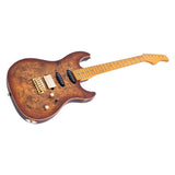 Sire Guitars S10 HSS/NB Swamp ash elektrische gitaar S-stijl, naturel bruine burst, inclusief koffer