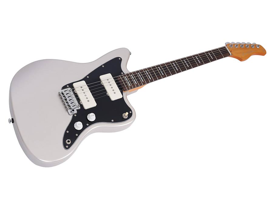 Sire Guitars J3/SV Mahonie elektrische gitaar J-stijl, zilver