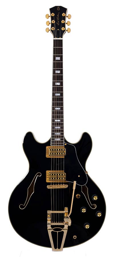 Sire Guitars H7T/BK Elektrische archtop gitaar met tremolo, zwart