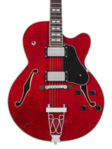 Sire Guitars H7F/STR Elektrische archtop gitaar, doorkijk rood