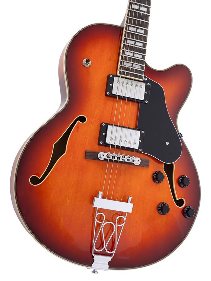 Sire Guitars H7F/TB Elektrische archtop gitaar, tobacco burst