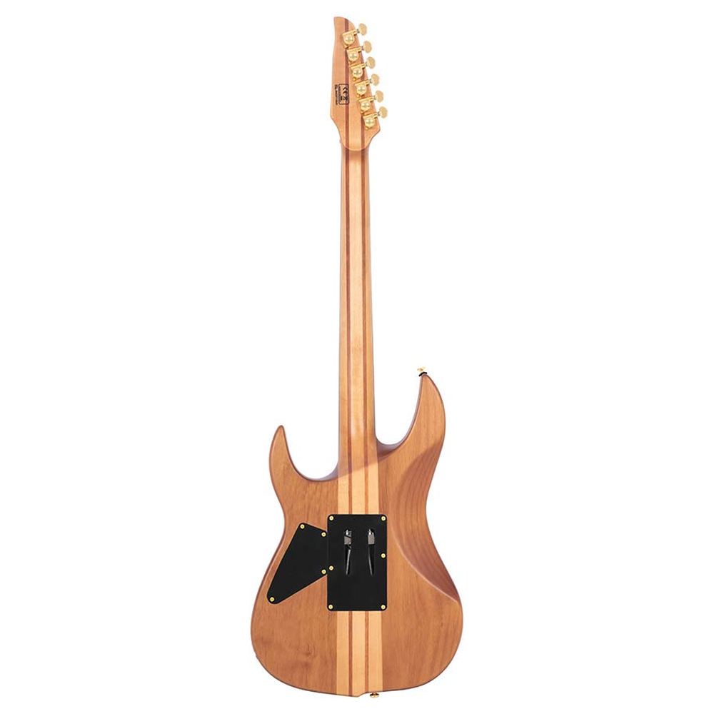 Sire Guitars X10/NTS Alder + populieren burl neck-through elektrische gitaar, naturel bruine satijn, incl. gigbag