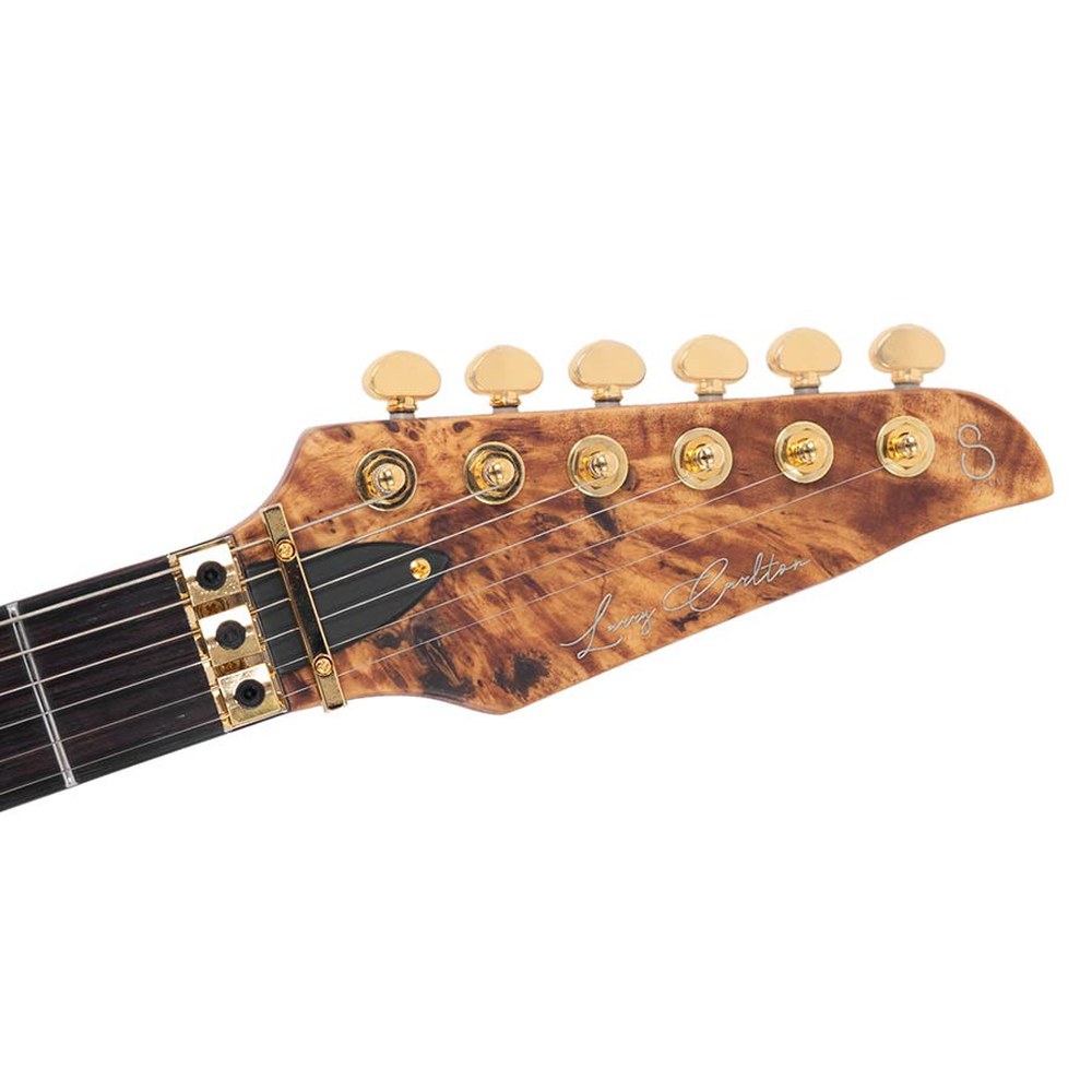 Sire Guitars X10/NTS Alder + populieren burl neck-through elektrische gitaar, naturel bruine satijn, incl. gigbag