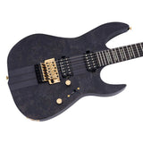 Sire Guitars X10/TBKS Alder + populieren burl neck-through elektrische gitaar, transparant zwart satijn, incl. gigbag