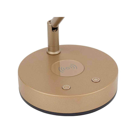 Boston PLM-1000-MS Piano LED Lamp – Messingkleurig, Dimbaar, Met Draadloze Oplader