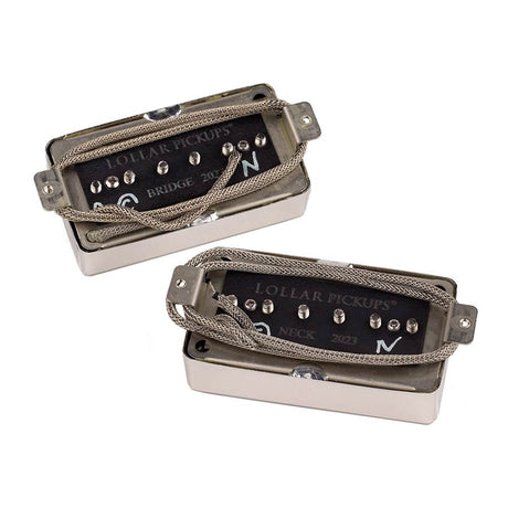 Lollar 10304-111521 set van twee "Novel 90" enkele spoel pickups, hals en brug, zwart mat