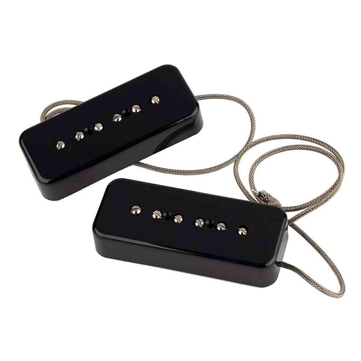 Lollar 10301-111511 Set Van Twee "P-90 Soapbar" Single Coil Pickups - hals en brug, zwart