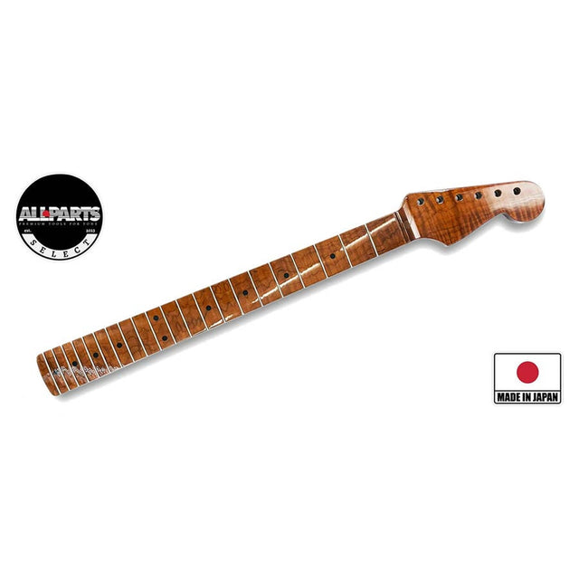 Allparts SMNFCRF VIN-MOD replacement neck for Stratocaster, AAA+ roasted flamed maple, nitro finish