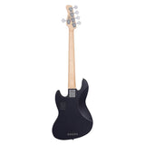 Sire Basses V7 SR5/TBKS Swamp ash heruitgave 5-snarige actieve basgitaar, transparant zwart satijn