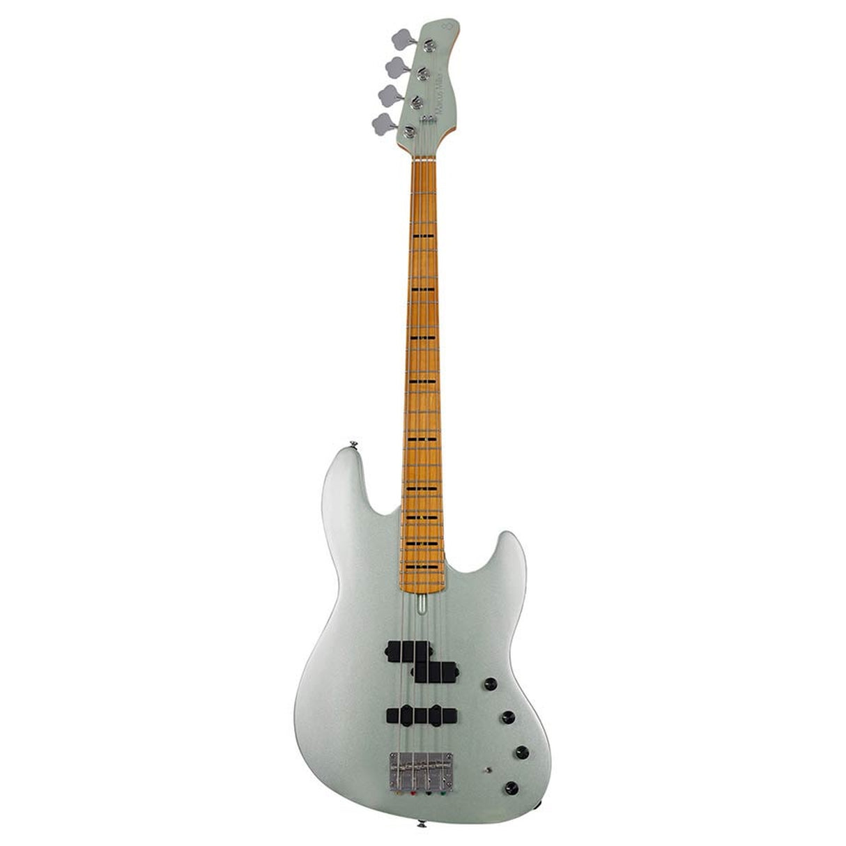 Sire Basses U7 4/SGM Elzenhouten 4-snarige actieve basgitaar, surf groen metallic