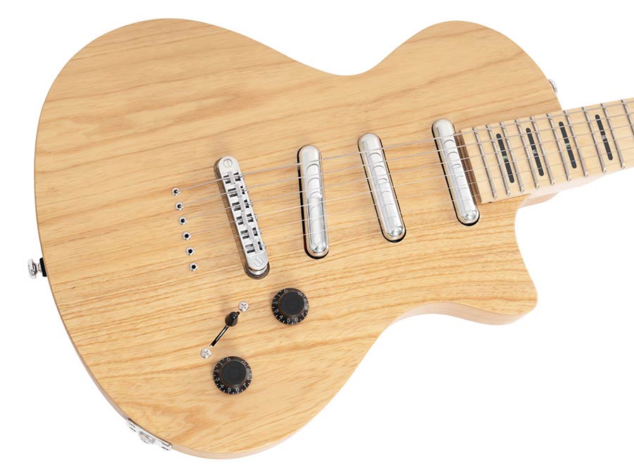 Sire Guitars L5/NTS Swamp ash + esdoorn elektrische gitaar L-stijl, naturel bruine satijn