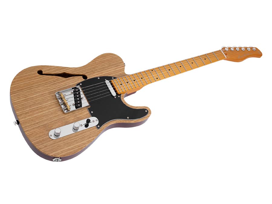 Sire Guitars T7TV/NT Alder + ash chambered elektrische gitaar T-stijl, naturel bruin