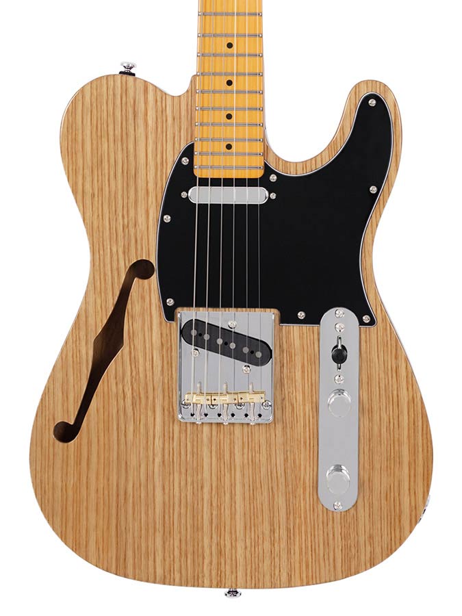 Sire Guitars T7TV/NT Alder + ash chambered elektrische gitaar T-stijl, naturel bruin