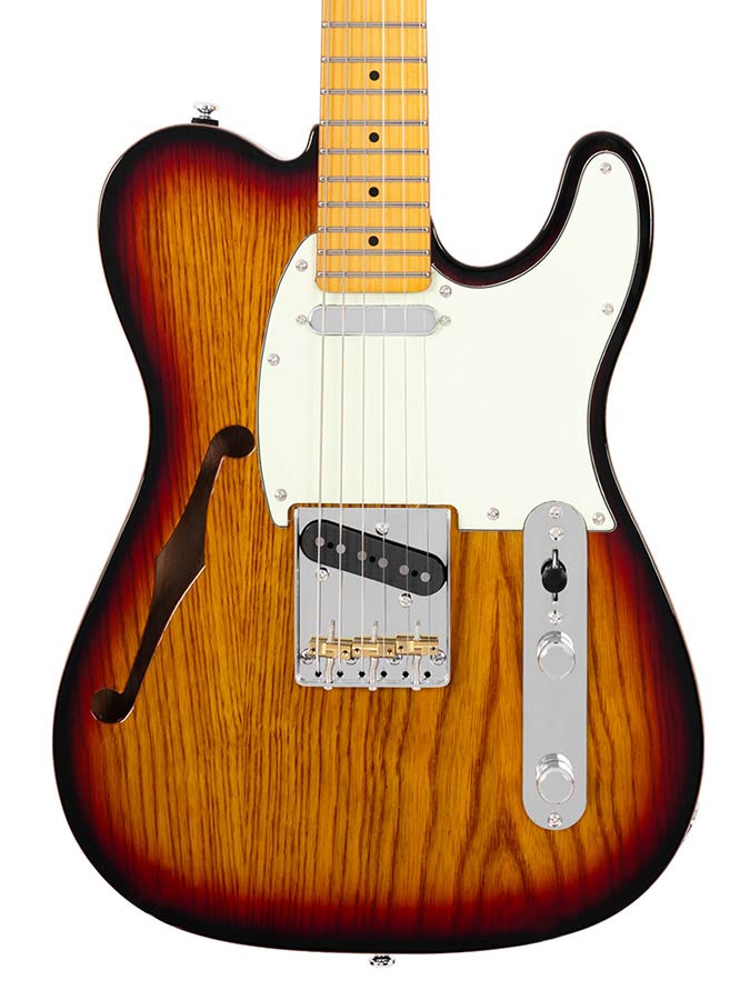 Sire Guitars T7TV/3TS Alder + ash chambered elektrische gitaar T-stijl, 3-tone sunburst