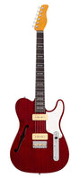 Sire Guitars T7TM/STR Alder + ash chambered elektrische gitaar T-stijl, doorkijk rood