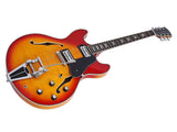 Sire Guitars H7T/CS Elektrische archtop gitaar met tremolo, cherry sunburst