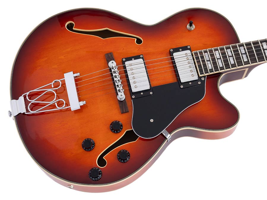 Sire Guitars H7F/TB Elektrische archtop gitaar, tobacco burst