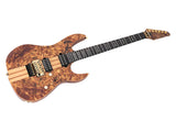 Sire Guitars X10/NTS Alder + populieren burl neck-through elektrische gitaar, naturel bruine satijn, incl. gigbag