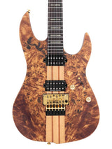 Sire Guitars X10/NTS Alder + populieren burl neck-through elektrische gitaar, naturel bruine satijn, incl. gigbag