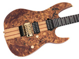 Sire Guitars X10/NTS Alder + populieren burl neck-through elektrische gitaar, naturel bruine satijn, incl. gigbag