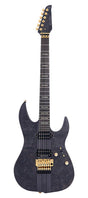 Sire Guitars X10/TBKS Alder + populieren burl neck-through elektrische gitaar, transparant zwart satijn, incl. gigbag