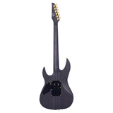 Sire Guitars X10/TBKS Alder + populieren burl neck-through elektrische gitaar, transparant zwart satijn, incl. gigbag