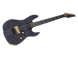 Sire Guitars X10/TBKS Alder + populieren burl neck-through elektrische gitaar, transparant zwart satijn, incl. gigbag