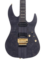 Sire Guitars X10/TBKS Alder + populieren burl neck-through elektrische gitaar, transparant zwart satijn, incl. gigbag