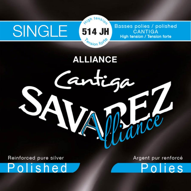 Savarez 514-JH D-4 snaar, polished silverwound Cantiga, from 510-AJH and 510AJH set, hard tension