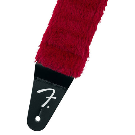 Fender 990642025 Poodle pluizige gitaarband, rood