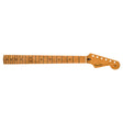 Fender 990492920 satin roasted maple Stratocaster neck, 22 jumbo frets, 12" radius, maple, flat oval shape