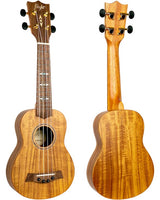 Flight DUS440 Acacia Soprano Ukulele met Acacia Body, Bone Topkam en Aquila Super Nylgut Snaren