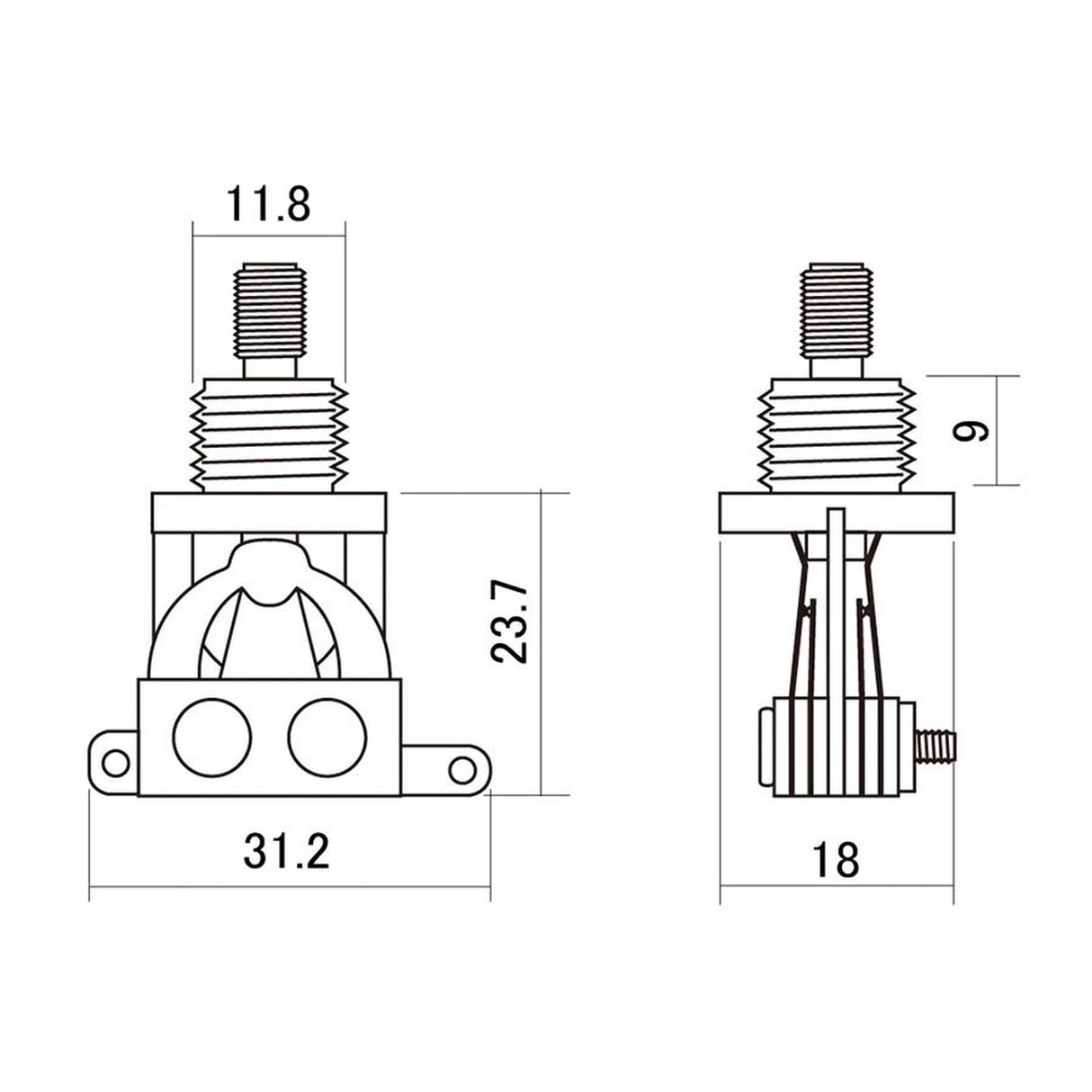 Boston SW-20 toggle switch 3-way, made in Japan, nickel contacts, no switch tip