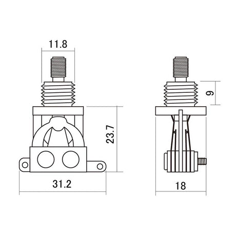 Boston SW-20 toggle switch 3-way, made in Japan, nickel contacts, no switch tip