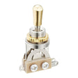 Boston SW-20-GP toggle switch 3-way, made in Japan, gold switch tip and nut, nickel contacts