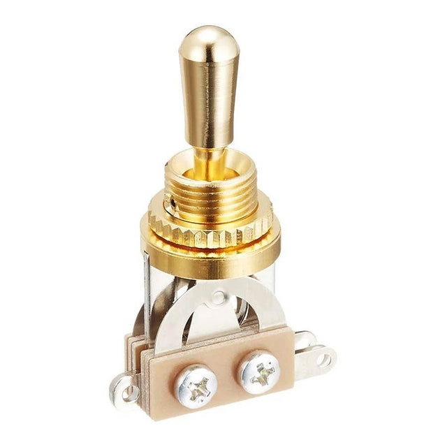 Boston SW-20-GP2 toggle switch 3-way, made in Japan, gold plated hardware and parts, nickel contacts