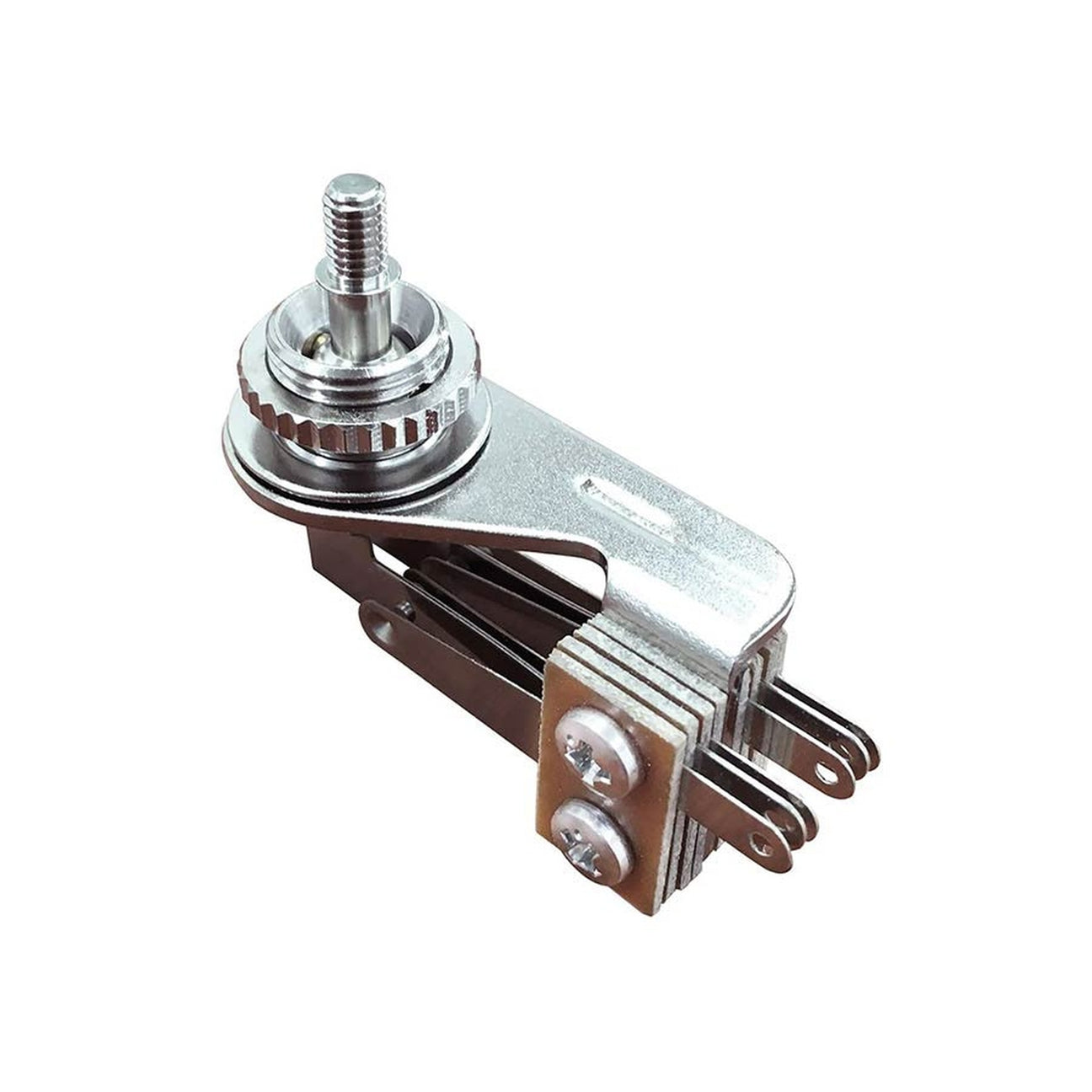 Boston SW-75-RA angled toggle switch 3-way, for 3-pickup guitars, made in Japan, nickel contacts, no switch tip