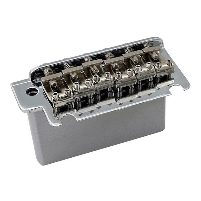 Hosco Japan HK-02CS/SB two-point synchronized tremolo bridge, stamped steel saddles, steel block, chrome