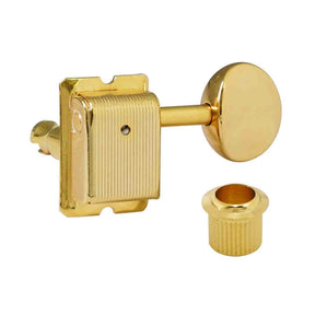 Hosco Japan H-21333GSVTR Stemmechanieken voor gitaar, 6x links, Vintage Tone Revival Series, goud oval knop, goud