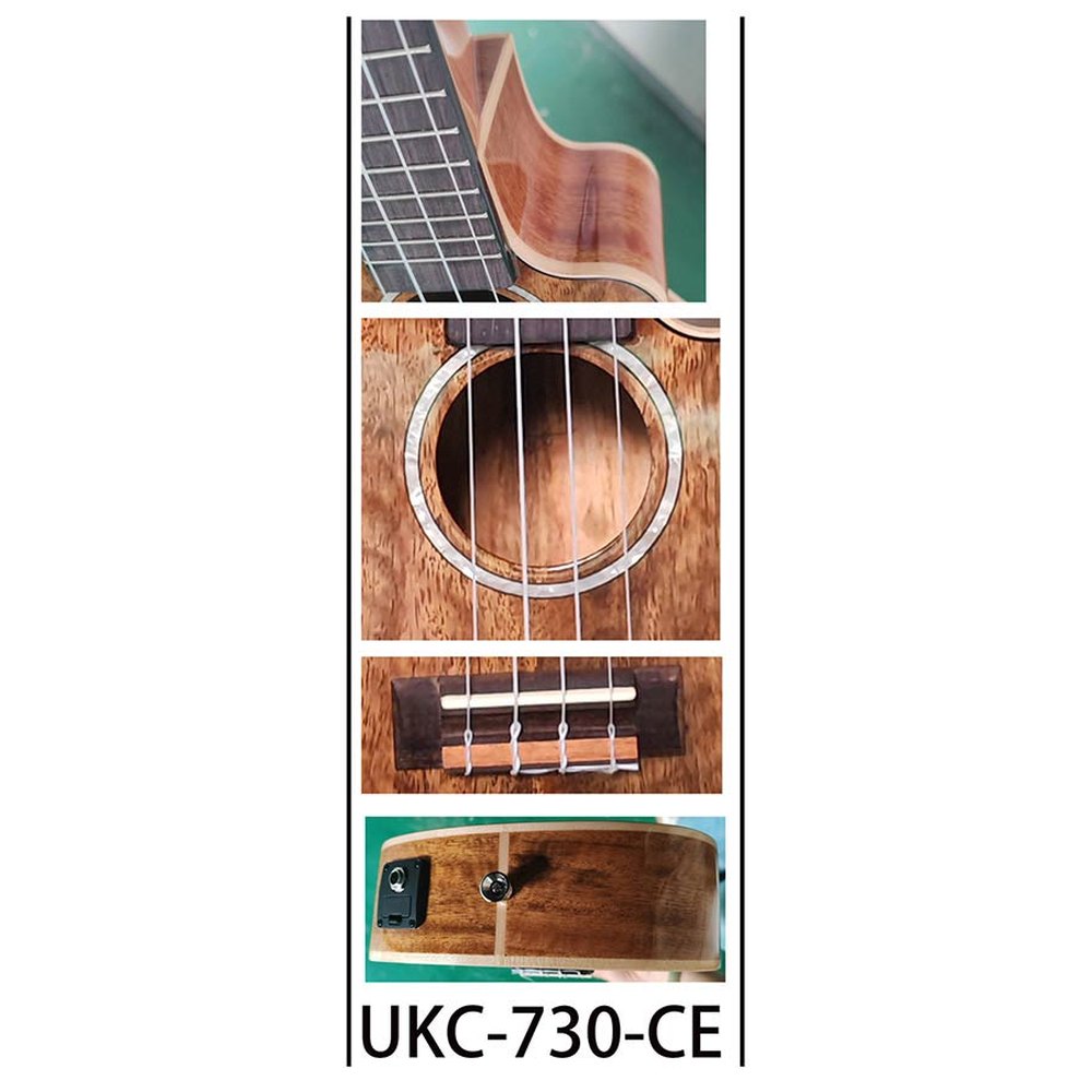 Korala UKC-730-CE Arched Back Concert ukulele Semi Akoestisch